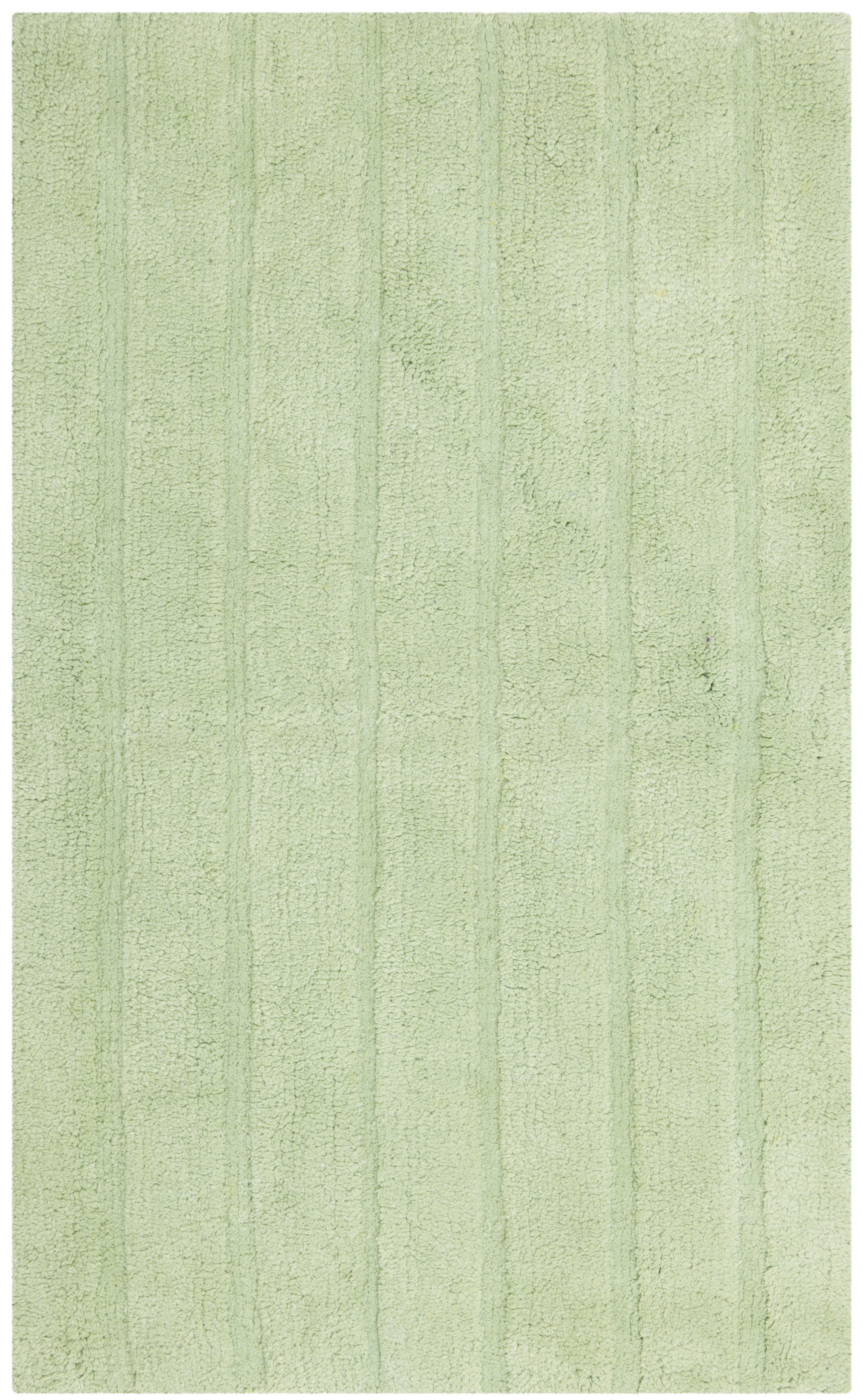 SAFAVIEH PMB720 Solid Bath Mat, 5" x 30", Light Green, Set of 2