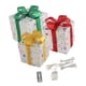 thumbnail image 4 of 3 cajas de regalo navideñas iluminadas con lazo para el árbol de Navidad de interior y exterior. Vistoso, 4 of 9