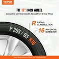 thumbnail image 2 of VEVOR 16" Wheel Rim Cover Hubcaps Set of 4 Sturdy Hubcap for All Weather Use, 2 of 9