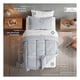 thumbnail image 3 of Set Edredón Individual + Funda De Almohada + Sábanas 5 Pzas Real Textil Gris - Blanco, 3 of 8