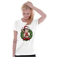 thumbnail image 3 of Betty Boop Christmas Santa Wreath Women's T Shirt Ladies Tee Brisco Brands L, 3 of 5