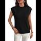 thumbnail image 2 of Suéter Sin Mangas con Cuello Redondo para Mujer, Color Negro, Talla M, 2 of 9