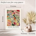 thumbnail image 6 of Induslyfe Framed Retro Vintage Wall Art Canvas Decor Set of 3, Matisse Wall Art Prints Poster Mid Century Modern Art, Sage Green Aesthetic Floral Botanical wall art bedroom living room bathroom 12x16, 6 of 6