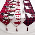 thumbnail image 3 of Table Cloth Christmas New Year Party Decorations Tablecloth Xmas Tree Elk Plaid Printed Dinner Table Cover, 3 of 3