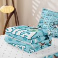thumbnail image 5 of Erosebridal Cartoon Shark Zipper Full Size Comforter Sets with Fitted Sheet and 2 Pillowcases, Ocean Animal Zipper Bedding Set, Reversible, 5 of 7
