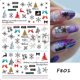 thumbnail image 1 of Diseño de Arte de uñas nevadas de invierno, pegatina 3D de árbol de las maravillas de alce de nieve blanca, decoración de uñas, accesorio de calcomanía de oso de pingüino lindo SAF816, 1 of 4