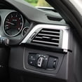 thumbnail image 2 of 10 tiras decorativas para salida de aire acondicionado de coche para la mayoría de salidas de ventilación, decoración recta universal de PVC, accesorios interiores, tono plateado, 2 of 7