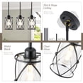 thumbnail image 2 of Lámparas colgantes Osimir Glass Kitchen Island, color negro, paquete de 3 unidades, CH9176BK, 2 of 7