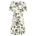 thumbnail image 3 of Floral Mini Dress for Women Summer Casual Short Sleeve V Neck Sundress with Pockets Lightweight Soft Dress, 3 of 4