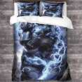 thumbnail image 1 of Leopard Bedding Set Animal People Wildlife Printing Microfiber Duvet Cover With Double Zipper Closure, 1 of 5