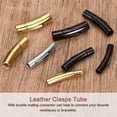 thumbnail image 5 of Leather Cord End Clasp, 6Pcs 6mm Hole Column Clasps Connectors for Jewelry Making DIY Supplies Crafts, Gold, 5 of 6