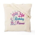 thumbnail image 2 of CafePress - 21St Birthday Princess Tote Bag - Unisex Canvas Tote Bag, Beige, 1-Piece, 2 of 8