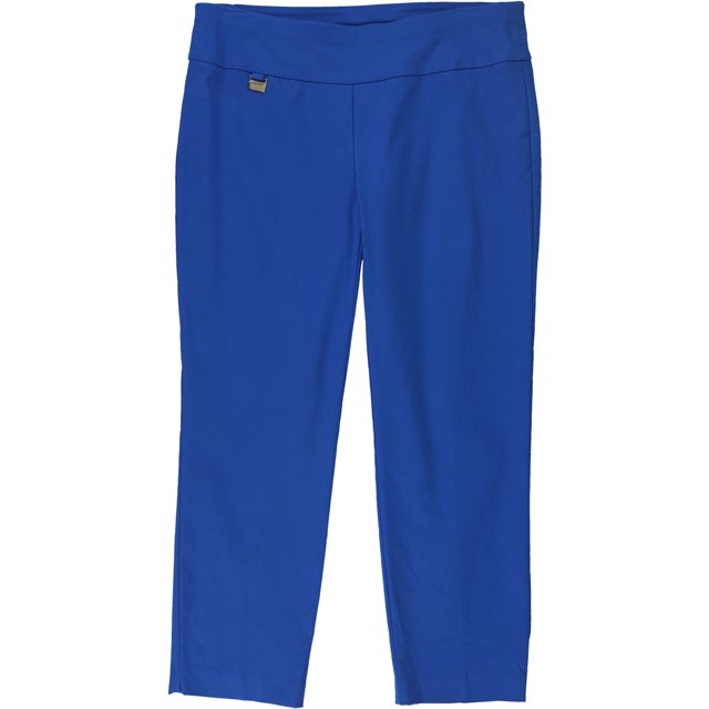 Alfani Womens Pull-On Casual Cropped Pants, Azul, 14 Alfani recortado
