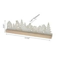 thumbnail image 2 of White Village Table Top Decor With Wood Base, 2 of 3
