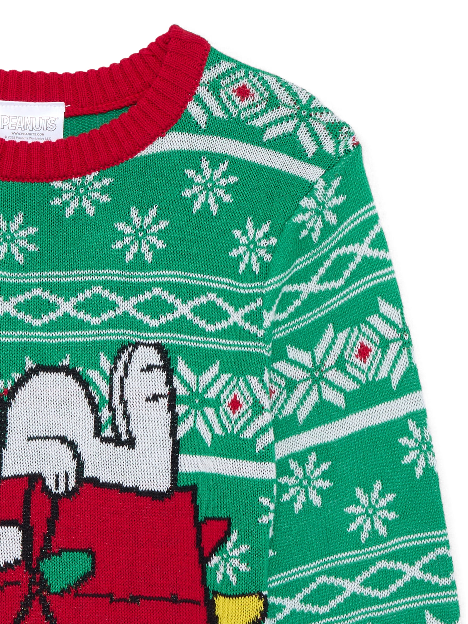 Peanuts Snoopy Little Boys and Big Boys Holiday Sweater, Sizes 4-18