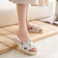 thumbnail image 2 of Women and Men's Comfortable Casual Cotton Flax Slipper Indoor Use, 2 of 5