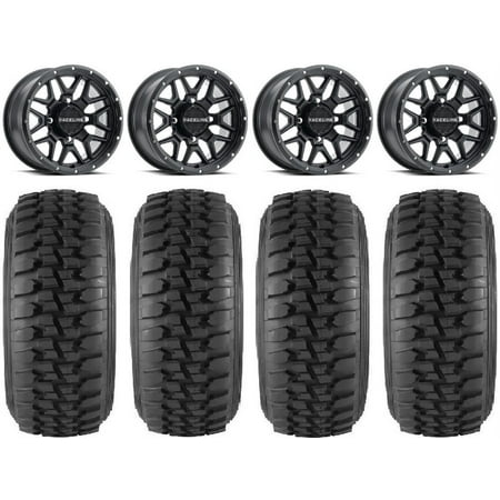 Raceline Krank 14 Black Wheels 30 Desert Series Tires Kawasaki Mule Pro FXT Raceline Krank 14 Black Wheels 30 Desert Series Tires Kawasaki Mule Pro FXT