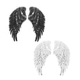 thumbnail image 4 of CIMAXIC 2pcs Wing Design Clothes Applique DIY Sequin Patch Garment Clothing Decor Accessory,11.81"X5.51"X0.04", 4 of 5