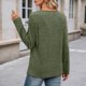 thumbnail image 3 of MHFRRA Camiseta de Manga Larga Ajustada para Otoño e Invierno, Básica, Elástica, Acanalada, Cómoda, Cuello Redondo, Informal, para Uso Diario Verde Militar, 3 of 4