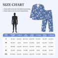 thumbnail image 4 of Fotbe whiet Snowflake blue background Pijama de Hombre con Estampado de Manga Larga, Conjunto de 2 Piezas, Ropa de Dormir Suave y Cómoda con Bolsillos-Large, 4 of 7