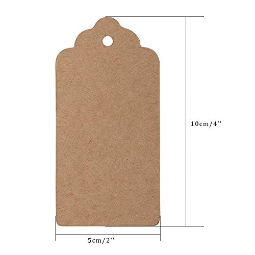 100pcs 3-5cm Round Kraft Paper Tags with Strings Wedding Birthday Christmas  Party Gift Hang Tag Labels Packaging Supplies Decor