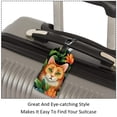 thumbnail image 3 of Square 2Pack PU Leather Cartoon Cat Cruise Luggage Tag with Privacy Cover and Name ID Tag for Travel Handbags Backpacks Luggage Tags, 3 of 6