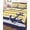 Yellow, variant on Striped Anchor King Size Down Alternative Comforter, Lightweight Comforter Quilt Bedding Set with Pillow Shams Navy Blue Nautical Sage Green Geometric All Seasons Bed Comforter Duvet Insert 96"x106"
