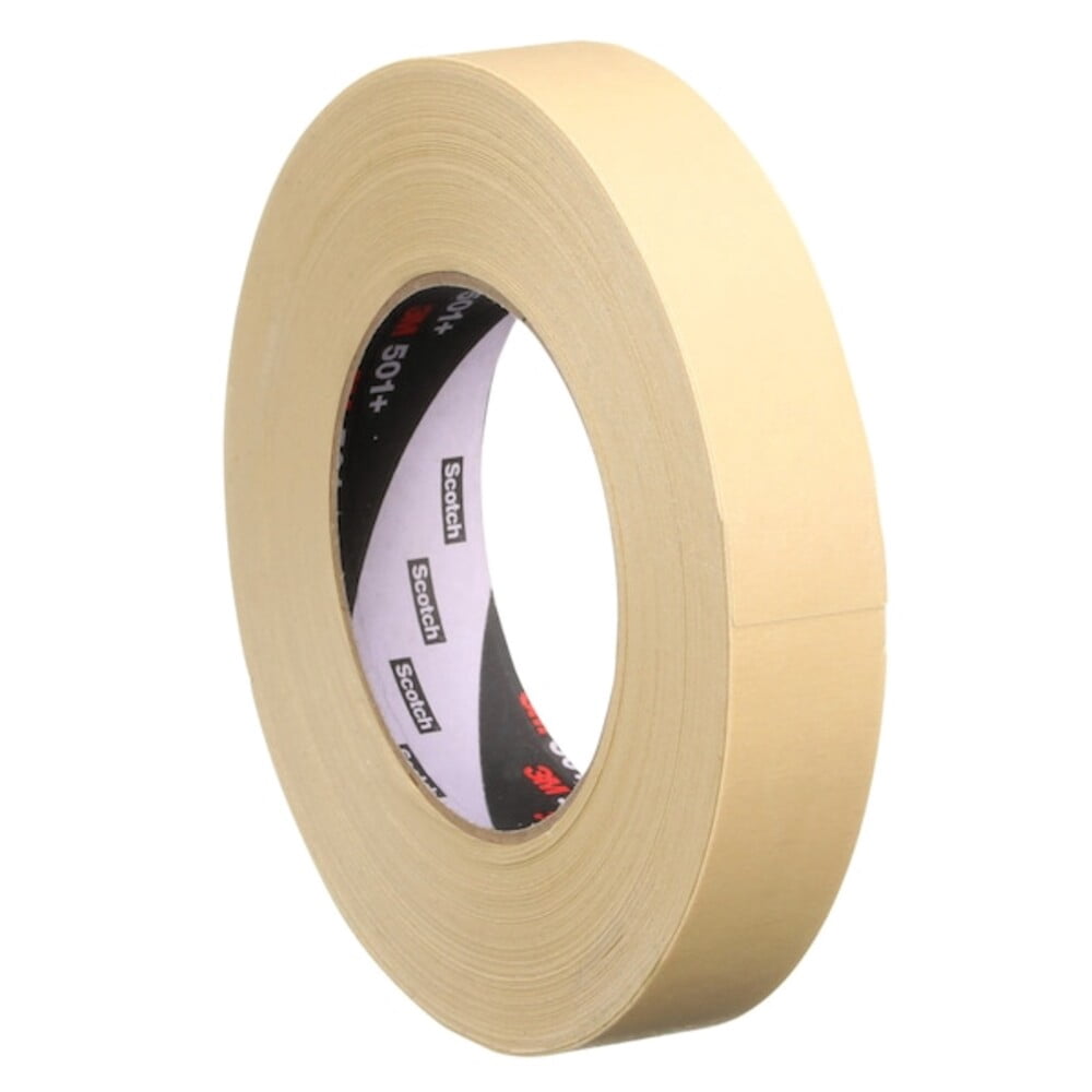 Painter's Tape, 24 mm W x 55 m L, 7.3 mil Thick, Tan, Rubber Adhesive, 36 PK 501+