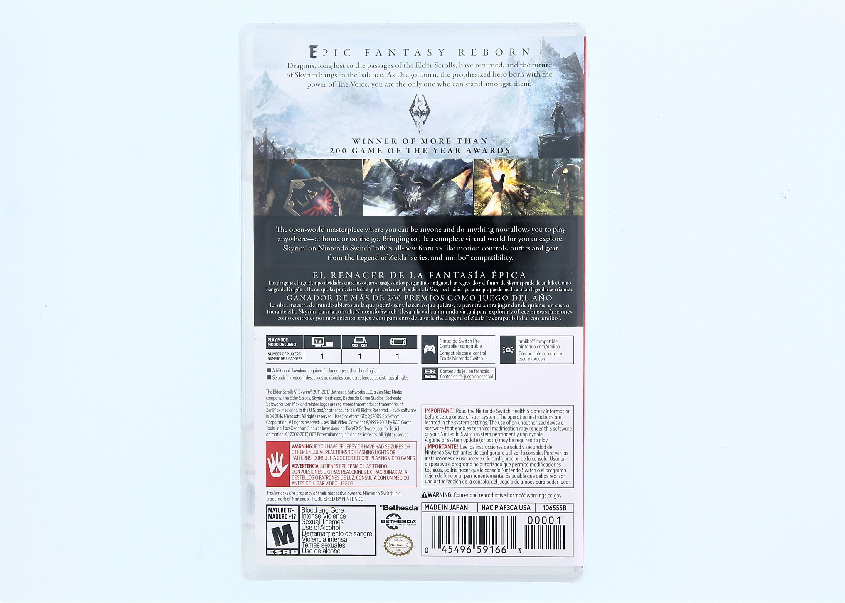 Bethesda Softworks Elder Scrolls V: Skyrim Game for Nintendo