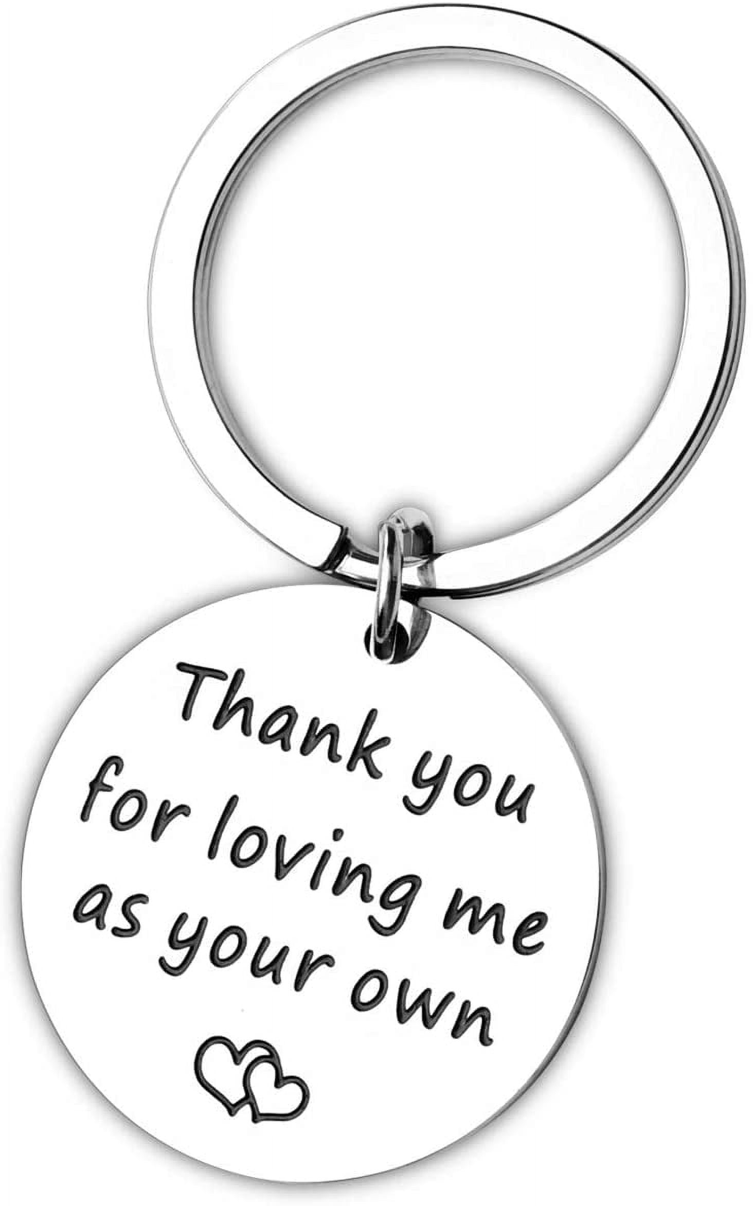 Llavero con texto en inglés "Thank You for Loving Me As Your Own", Día ...