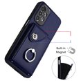 thumbnail image 4 of Wallet Case Compatible for Samsung Galaxy A13 4G with Card Holder, Rotation Finger Ring Kickstand Card Slots Case, Classic PU Leather Shockproof Magnetic Button Cover for Galaxy A13 4G, Blue, 4 of 6