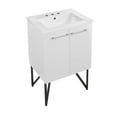 thumbnail image 4 of Annecy 24 in. White Bathroom Vanity With White, 3-Hole Ceramic Sink Top, 4 of 8