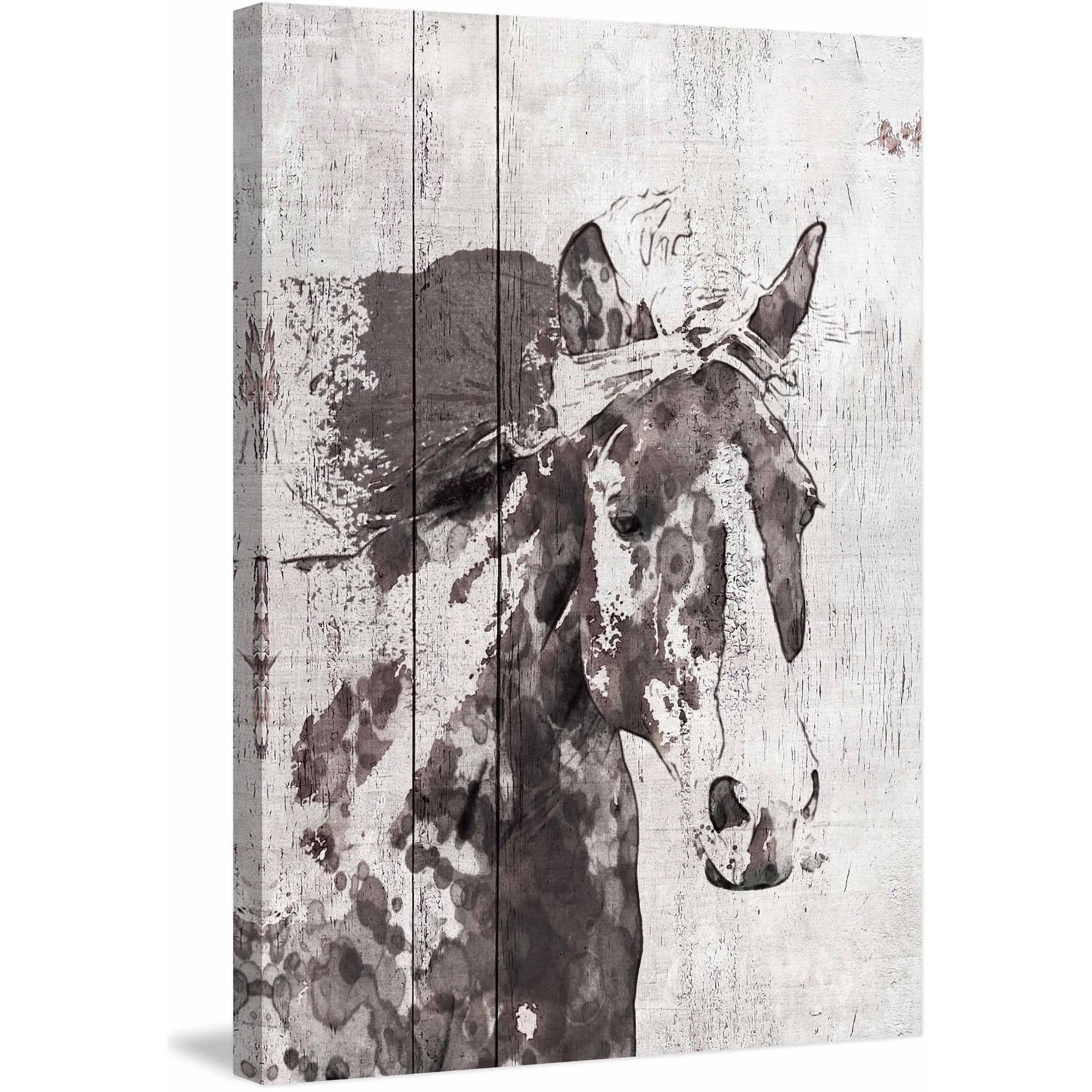 Marmont Hill "Scarlet Horse 1" by Irena Orlov Painting Print on Wrapped Canvas