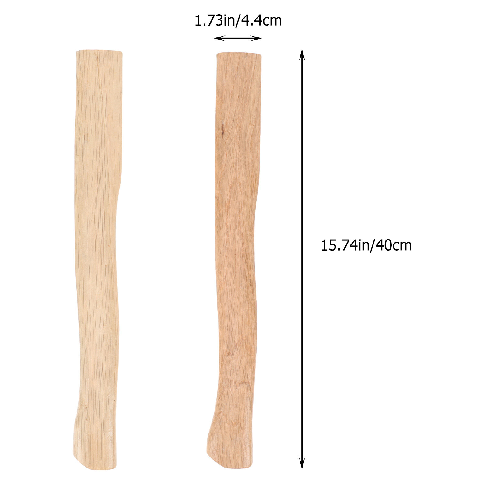 Pawsdot Hatchet Handle Replacement Wooden Light Yellow Ergonomic for Home 2Pcs