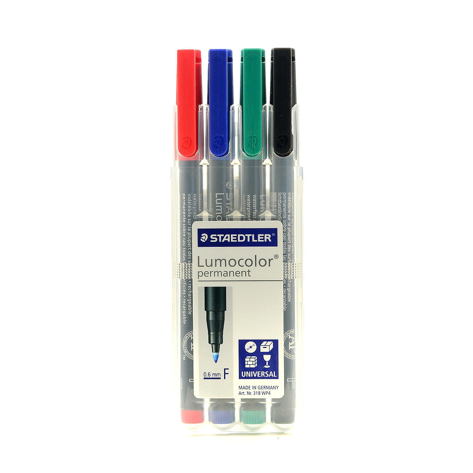 Lumocolor AV Marker Sets fine, set of 4 (pack of 3)