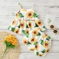 thumbnail image 2 of URMAGIC 0-18M Baby Girl Sunflower Suspender Tunic Shorts Summer Outfit Clothes, 2 of 9