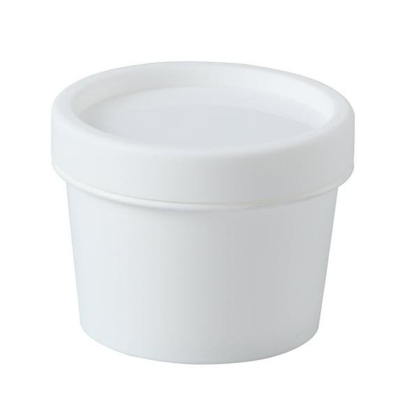 Mini Empty Jar Pot Plastic Cosmetic Makeup Face Cream Container with Inner Lid 100g (White)