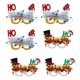 thumbnail image 1 of 6 piezas de gafas navideñas con purpurina para fiestas navideñas, marcos para gafas, accesorios de decoración navideña, gafas de disfraz para fiestas navideñas, regalos festivos, 1 of 5