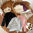 thumbnail image 6 of WOYY Toddler Girls Long Sleeve T-Shirt High Neck Soft Thermal Shirt Undershirt, 6 of 6