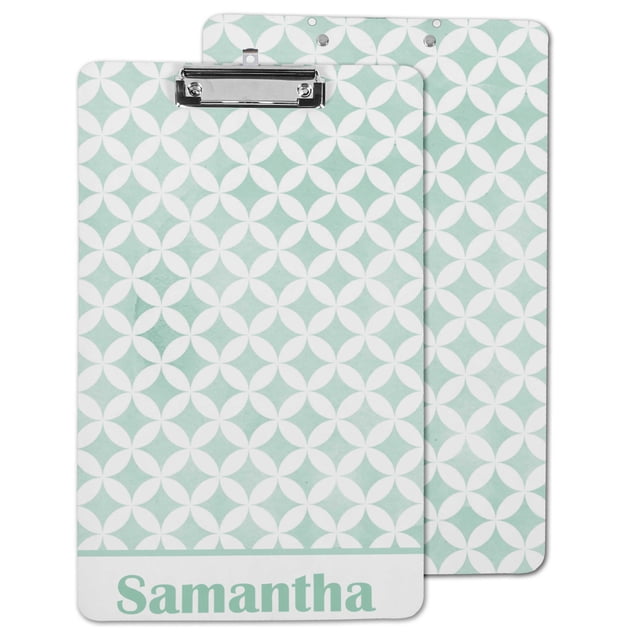 Printtoo Personalized Clipboard For Students Classroom School and Office Use Hardboard Letter Size w/ Low Profile Clip w/ Free Marker & Eraser,Geometry-9x15 Inch