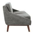 thumbnail image 3 of Mid-Century Loveseat in Charcoal Fabric with Coffee Finish Legs, 3 of 8