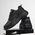 thumbnail image 2 of Men's Fashion Breathable Mesh Lace Up Sneakers Casual Trendy Round Toe Non Slip Outdoor Running Training Walking Shoes, 2 of 7