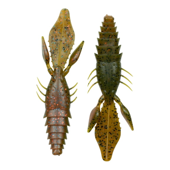 6th Sense Prawn Creature Bait, 4.2", Bluegill Fire
