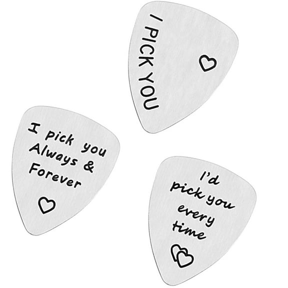 FELTECHELECTR 3Pcs Fathers Day Guitar Plectrum Pick Durable Musical Instrument Accessories