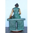 thumbnail image 5 of Nifao Mother and her sweet sleeping baby bronze statue – Outdoor Garden Decor Sculpture, 30"L x 28"W x 49"H, 5 of 11