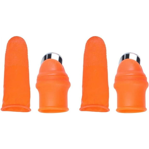 Fruit Picker 4Pcs Silicone Thumb Knife Set Finger Cots Garden Finger Cutter Tools Harvesting Plant Knife Trim Gardening Fruit Vegetable Picker Tools for Men Women Thumb Scraper