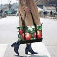 thumbnail image 4 of FORMRS Canvas Laptop Tote Bag for Women with 15.6" Computer Compartments Shoulder Handbag, Red Apple Pattern, 4 of 7
