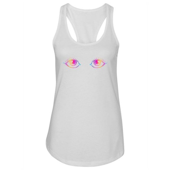 Colorful Eyes Design. Tank Women -Image by Shutterstock, Female Small