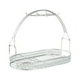 thumbnail image 1 of jifeng Bottle Rack Kitchen Organizer Home Metal Gift Versatile Minimalist with Storage Oval Silver, 1 of 9