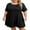 02 Black, variant on Cueply Women's Plus Size Dress Casual Summer Short Sleeve Crew Neck Loose Midi Dresses T-Shirt Swing Dress